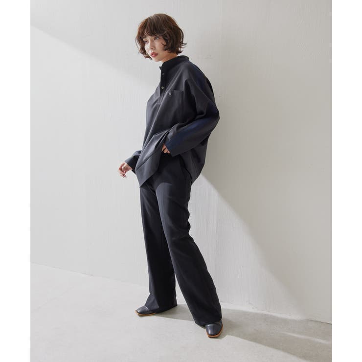 イア パピヨネ ear PAPILLONNER ハーフボタンライントップス【SUM1 STYLE】 （BK） -アウトレット通販 ロコレット  (LOCOLET)