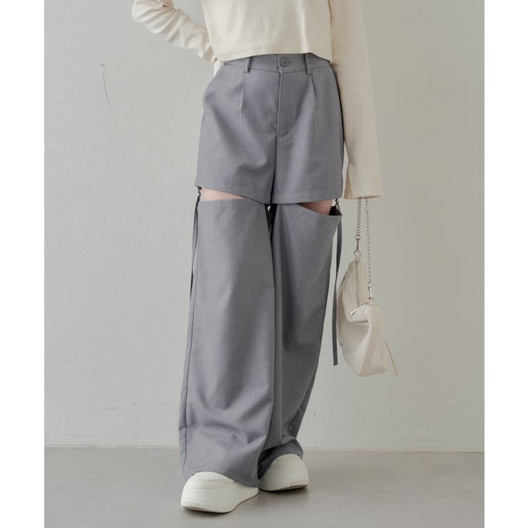 Chico】サイドベルト付スラックス[品番：PALW0003237]｜PAL