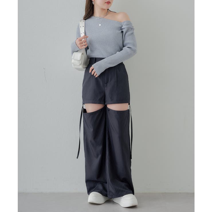 Chico】サイドベルト付スラックス[品番：PALW0003237]｜PAL