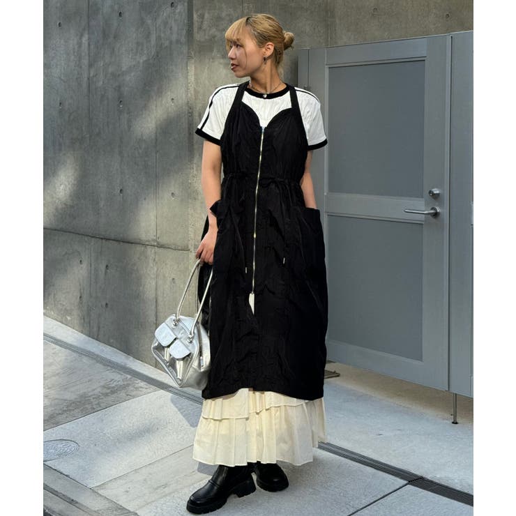 【Ciaopanic】フロントジップナイロンベストワンピース[品番：PALW0003367]｜PAL GROUP  OUTLET（パルグループアウトレット）のレディースファッション通販｜SHOPLIST（ショップリスト）