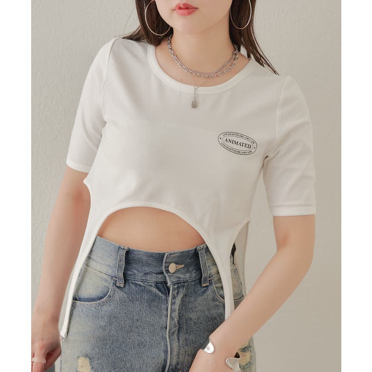 Chico】ガーターディティールTシャツ[品番：PALW0003393]｜PAL