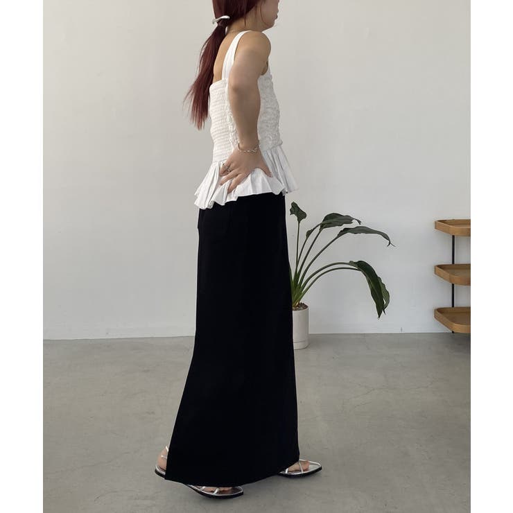 CAPRICIEUX LE'MAGE】シャーリングペプラムビスチェ[品番