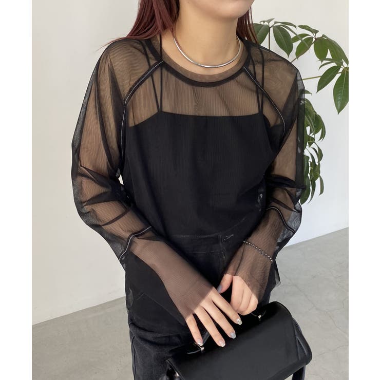 BLACK | 【CAPRICIEUX LE'MAGE】チュールオーバーT | PAL GROUP OUTLET