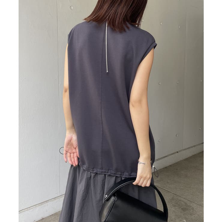 CAPRICIEUX LE'MAGEドッキングノースリーブワンピース カプリシュレマージュ CAPRICIEUX LE'MAGE ドッキングノースリ