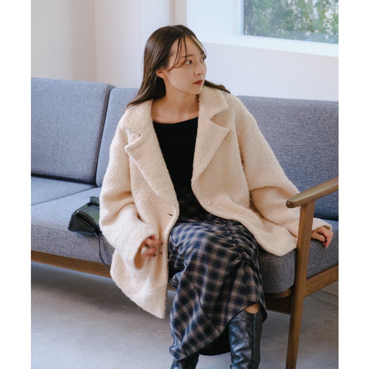 ニットジャガードコート Kastane PAL GROUP OUTLET｜【Kastane】ニットジャガードコート