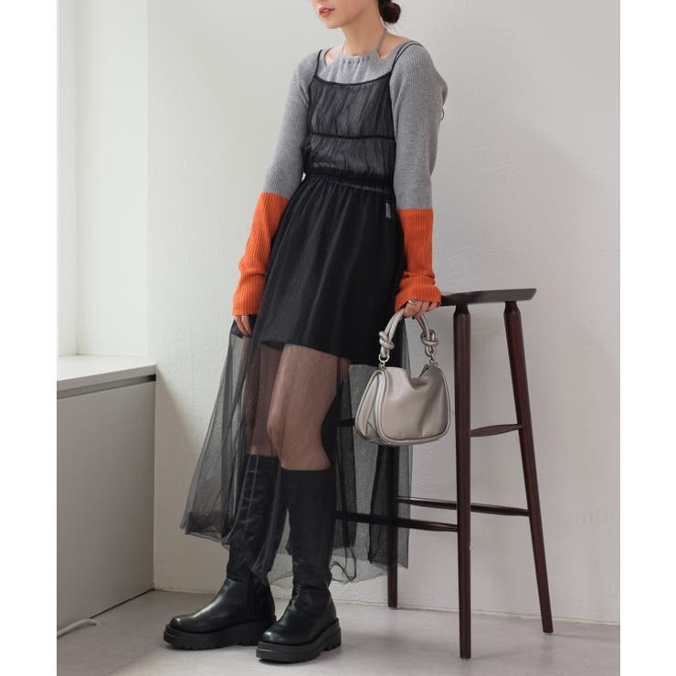 BLK | 【Kastane】チュールキャミワンピース | PAL GROUP OUTLET