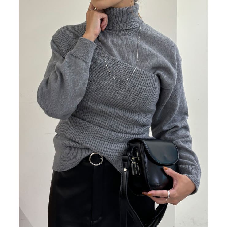 すずらん　Pニット　グレー SHENERY】ビスチェレイヤードニット[品番：PALW0006134]｜PAL GROUP