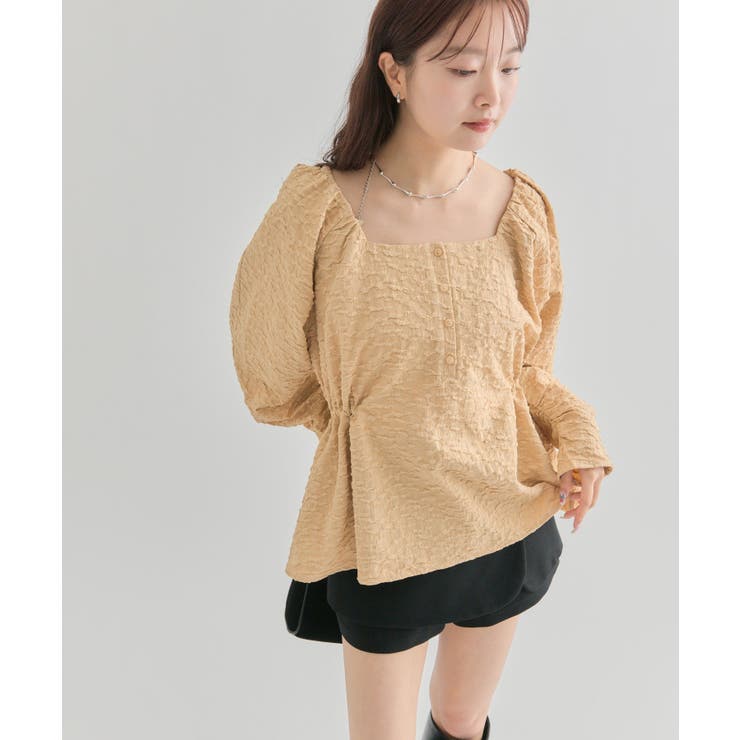 【mystic】エンボスパフ 長袖ブラウス | PAL GROUP OUTLET | 詳細画像28 