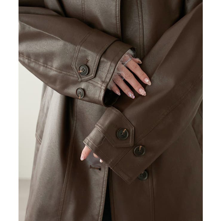 【Discoat】フェイクレザースタンドコート | PAL GROUP OUTLET | 詳細画像19 