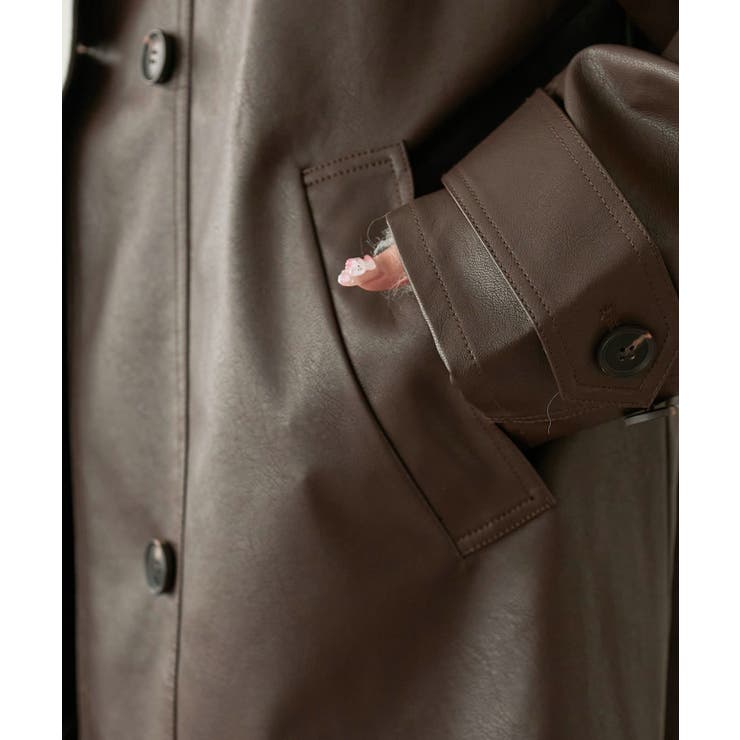 【Discoat】フェイクレザースタンドコート | PAL GROUP OUTLET | 詳細画像20 