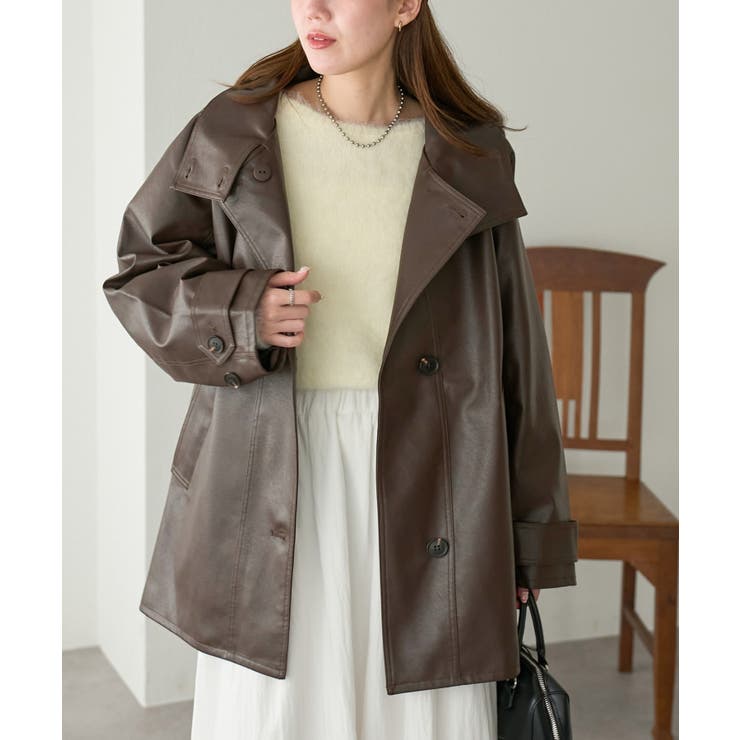 【Discoat】フェイクレザースタンドコート | PAL GROUP OUTLET | 詳細画像40 