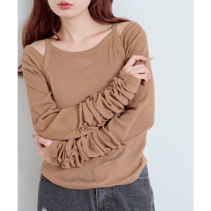 BRN | 【Kastane】花柄オパールカットソーSET | PAL GROUP OUTLET