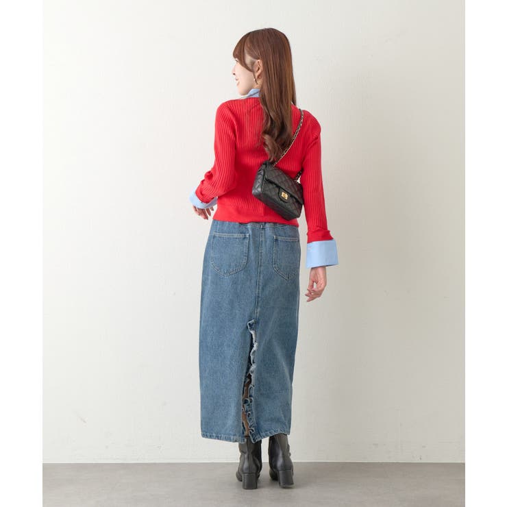 【La boutique BonBon】布帛ドッキングアンゴラタッチリブ… | PAL GROUP OUTLET | 詳細画像3 