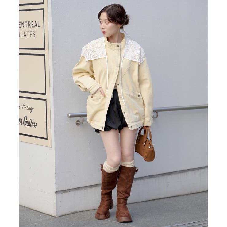 【Kastane】カラーツイルレース付きジャケット | PAL GROUP OUTLET | 詳細画像10 