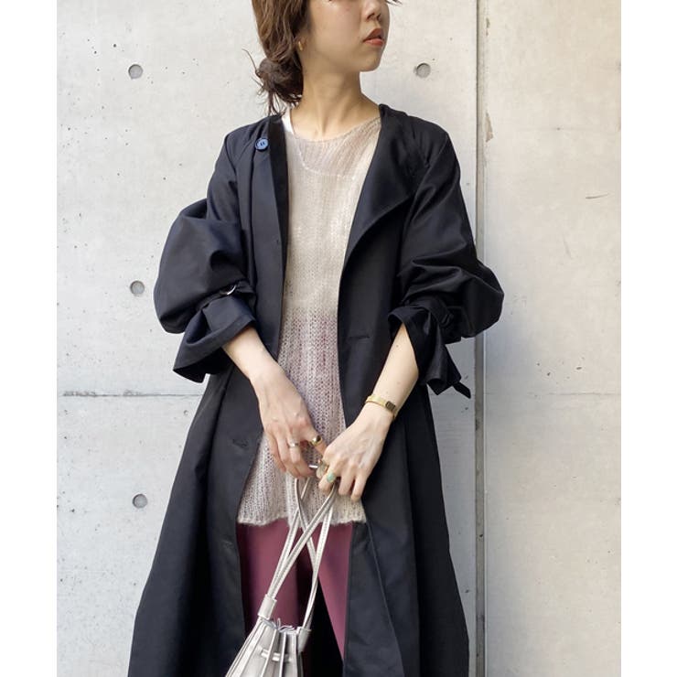 CAPRICIEUX LE'MAGE ノーカラートレンチコートセール CAPRICIEUX LE'MAGE（カプリシューレマージュ）の「ノーカラー