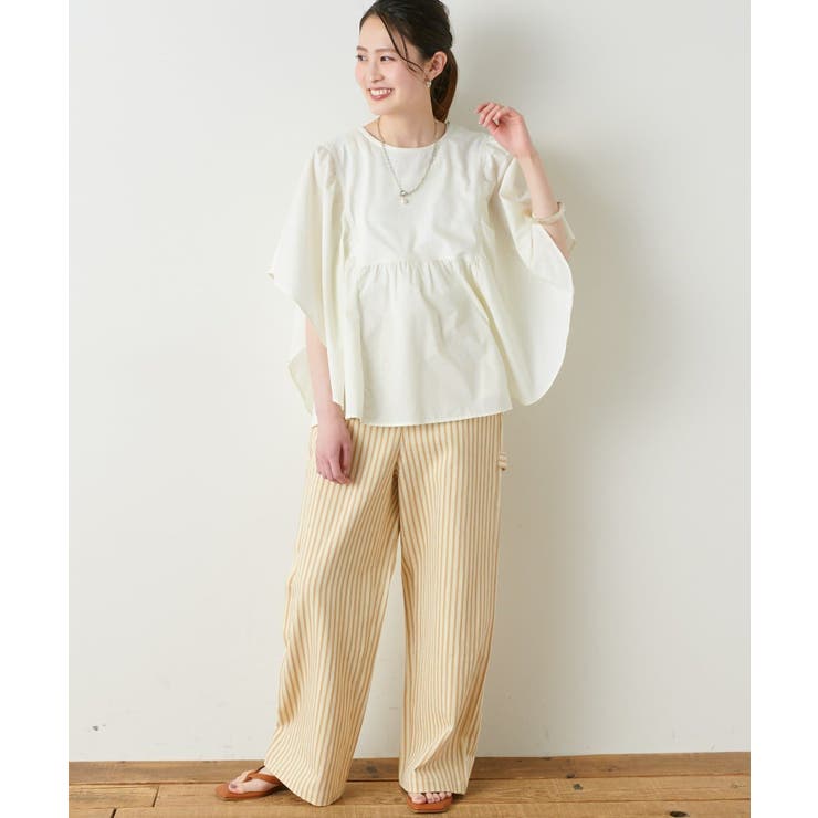 KAPITAL キャピタル レディース ヒッコリー ワイドパンツ ガウチョ 0
