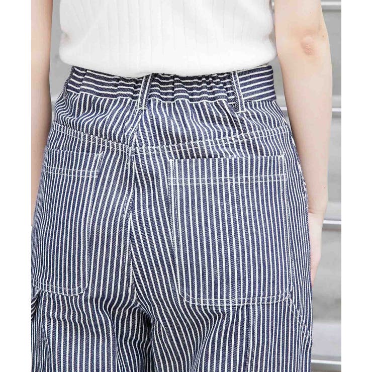 KAPITAL キャピタル レディース ヒッコリー ワイドパンツ ガウチョ 0
