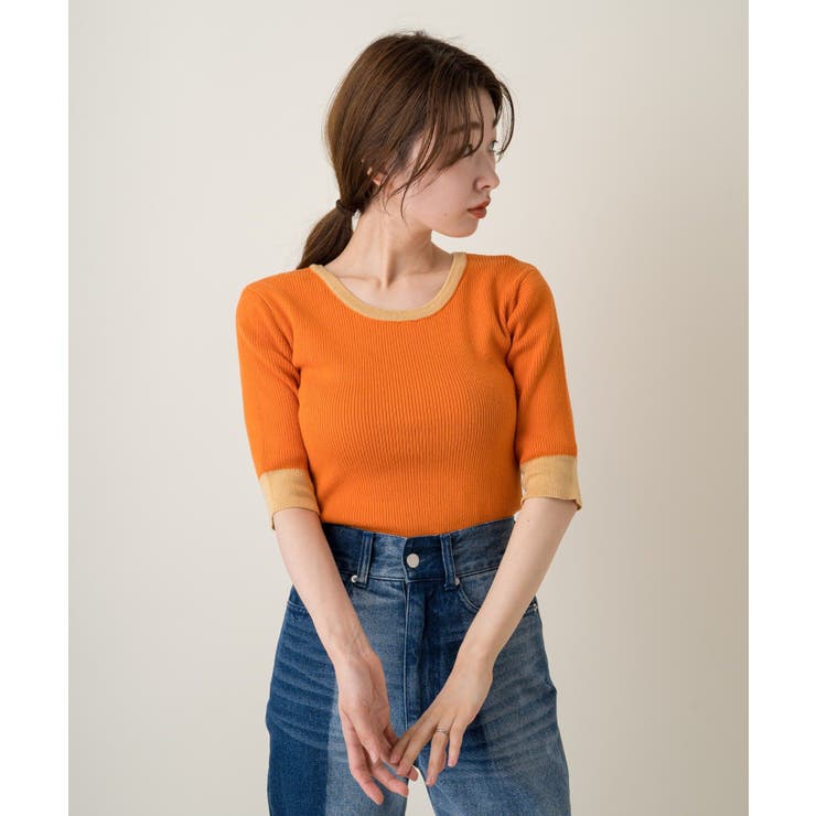【Kastane】配色リンガーリブニットTee | PAL GROUP OUTLET | 詳細画像17 