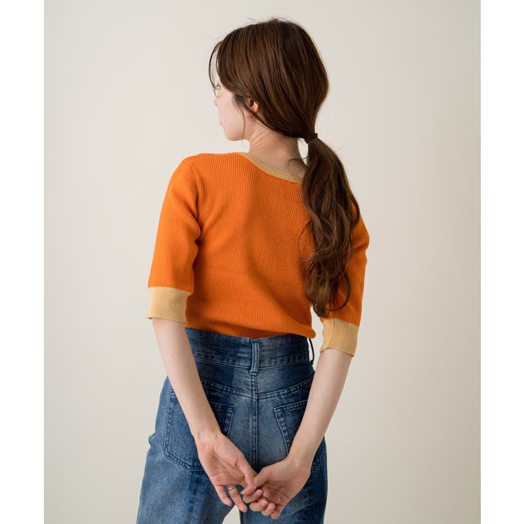 【Kastane】配色リンガーリブニットTee | PAL GROUP OUTLET | 詳細画像18 