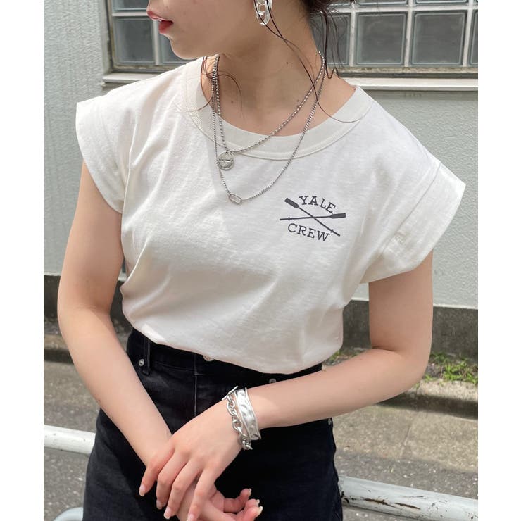 【Chico】YALEロールアップノースリTシャツ | PAL GROUP OUTLET | 詳細画像1 