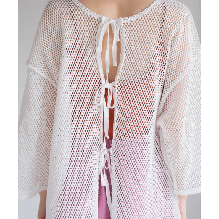 Kastane - kastane メッシュカーディガン　七分袖 Kastane（カスタネ）の「メッシュ7分袖オーバーカーデ