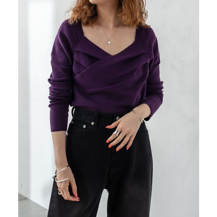 mystic】タックカシュクールニット[品番：PALW0000969]｜PAL GROUP