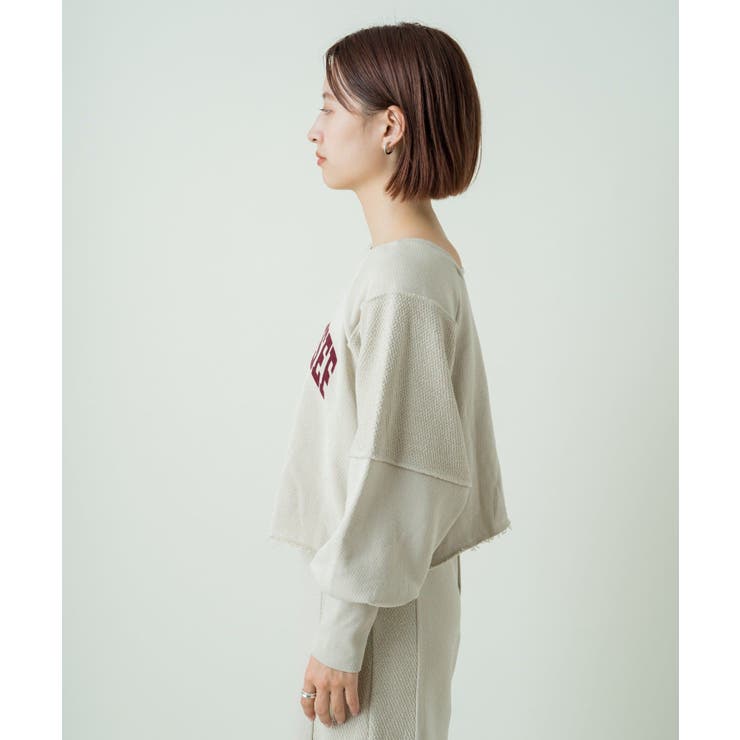 Kastane】SETUP クロップドロゴスウェット[品番：PALW0001029