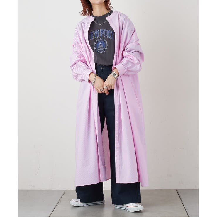 新品タグ付！CIAOPANIC TYPY青と白のストライプ 長袖シャツ