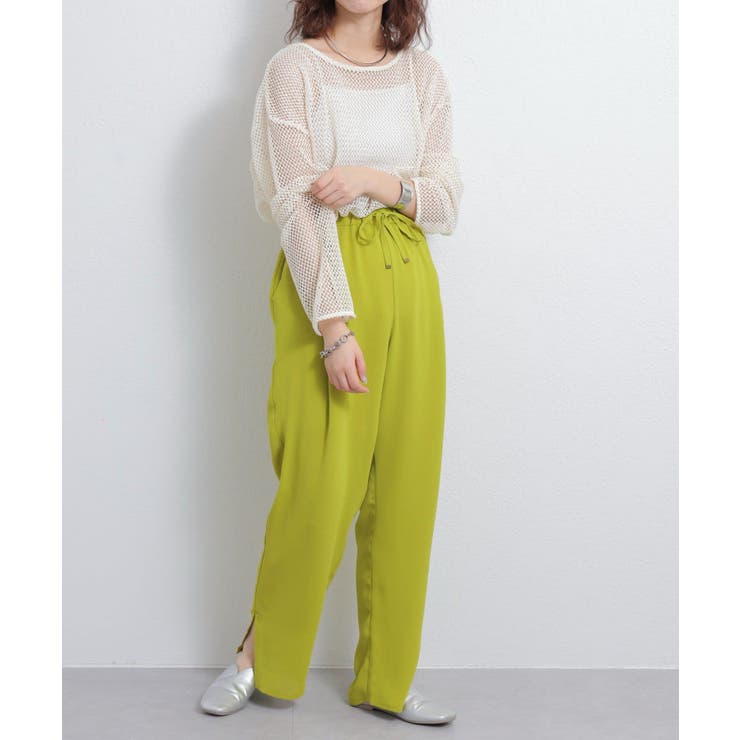 チャオパニック チュールレイヤードチェックパンツ イエロー パル PAL