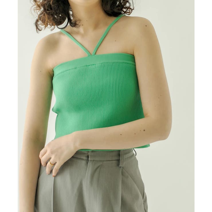 awit ニットキャミソール　CANDY SLEEVELESS-MINT