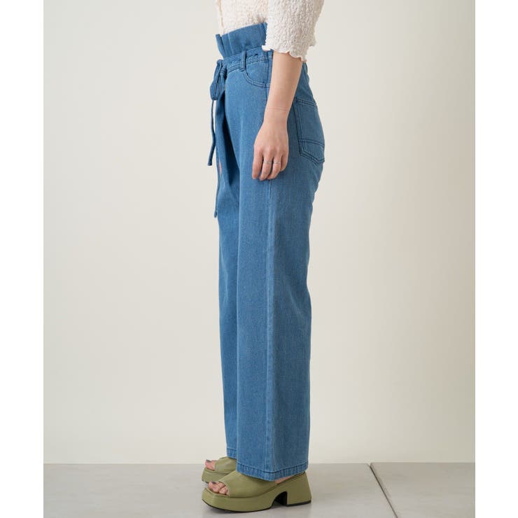 new arrival】, スーパーワイドネップデニムパンツ ¥9.790