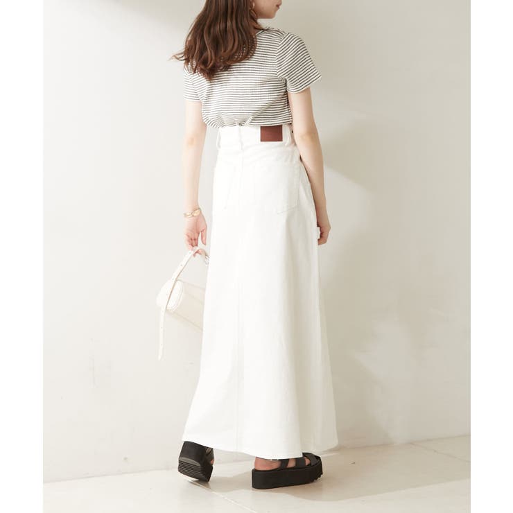 45R ホワイトデニムフリンジスカート 45R ホワイトデニムフリンジスカート 45R ホワイトデニムフリンジスカート