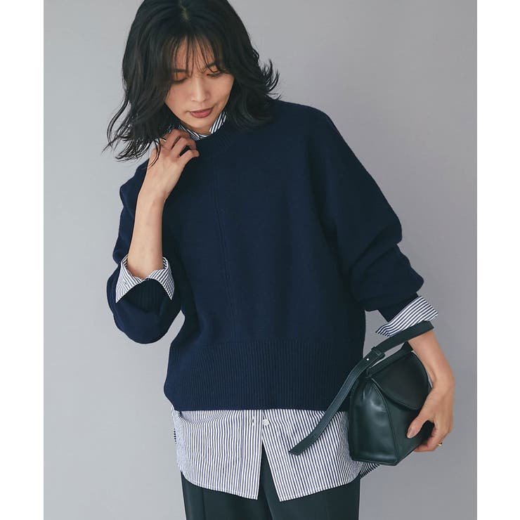 RIVE DROITE】カシミヤ5％クロップクルーネックKN[品番：PALW0001734