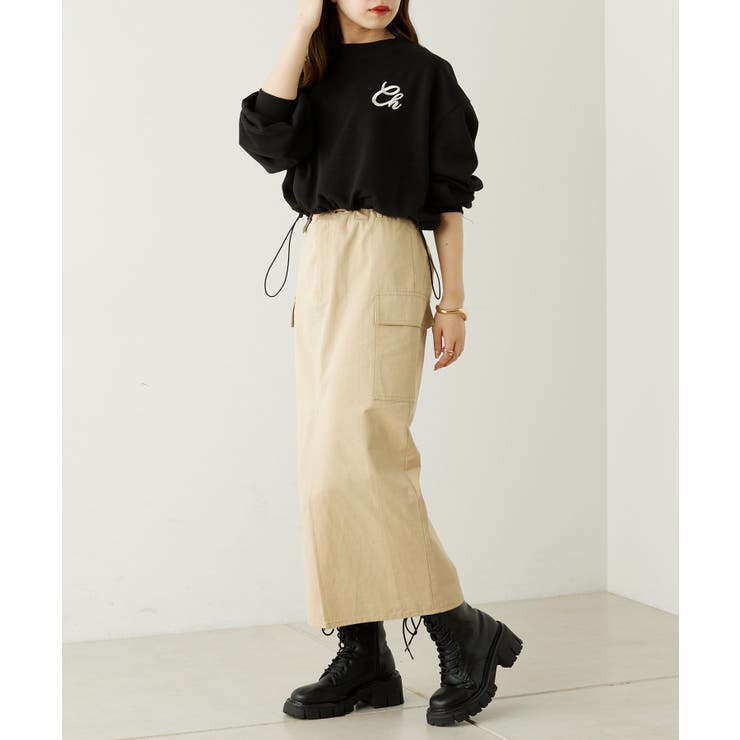 最新情報 Chico】ハイネック裾ドロストChスウェット[品番：PALW0001690 トップス
