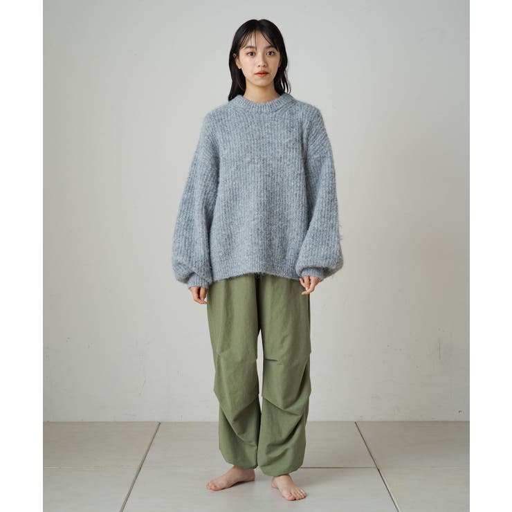 earthy_】リサイクルヤーンシャギーニット[品番：PALW0002573