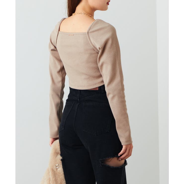 レペット リブ ショートトップス M miniministore リブニット トップス レディース ショート丈