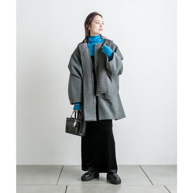 ◆THE IZZAT COLLECTION パステルワイドカラーフルコート JAPAN TWEED with REAL SHETLAND