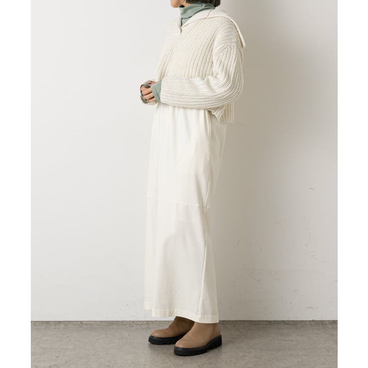 【Omekashi】ラメ畦ビッグカラーショートニット | PAL GROUP OUTLET | 詳細画像10 