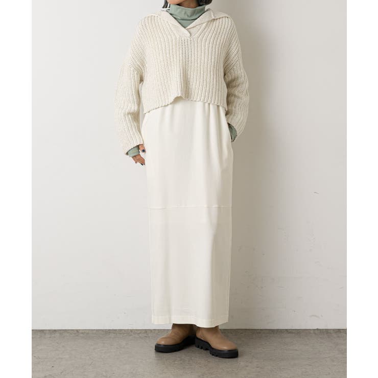 【Omekashi】ラメ畦ビッグカラーショートニット | PAL GROUP OUTLET | 詳細画像7 