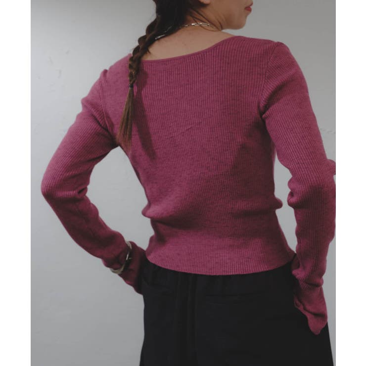 Pasterip】Square wide neck knit[品番：PALW0003080]｜PAL