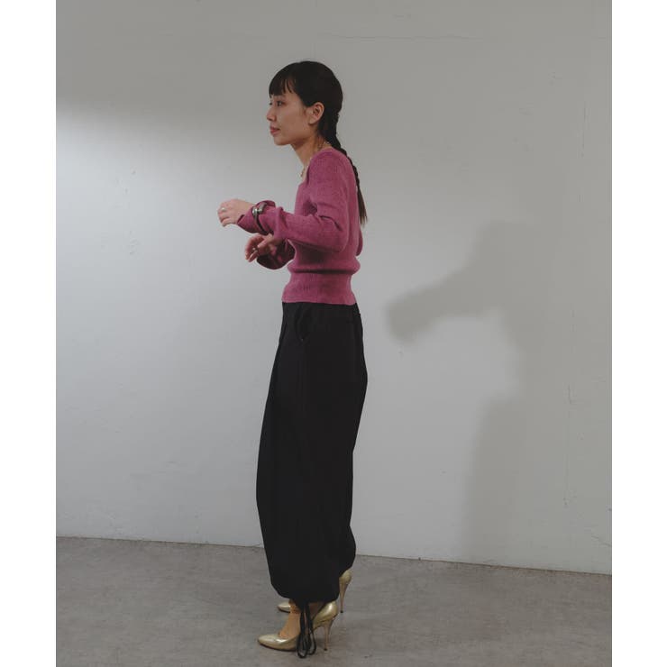 ー品販売  Pasterip】Square knit[品番：PALW0003080]｜PAL neck wide トップス