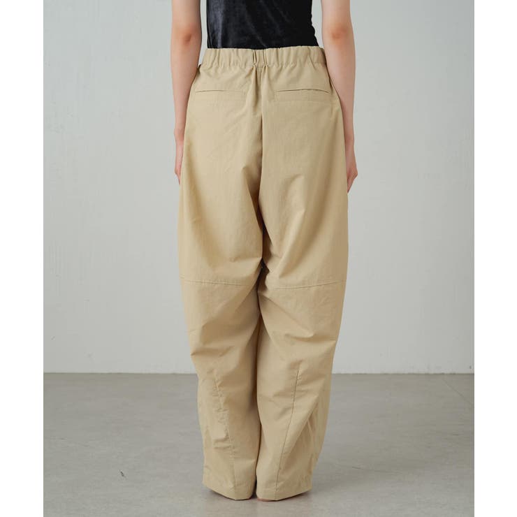 【earthy_】撥水/防油　ナイロンボリュームカーゴパンツ earthy_】撥水/防油 ナイロンボリュームカーゴパンツ earthy