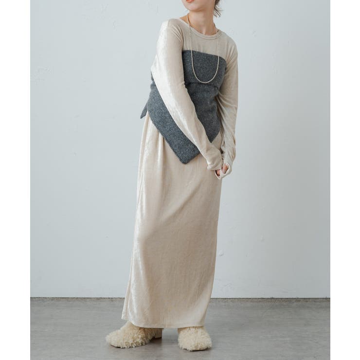 earthy_】リサイクルヤーンマルチWAYニットスカーフ[品番