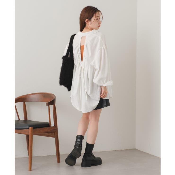 【Kastane】バックギャザーBIGシャツ | PAL GROUP OUTLET | 詳細画像9 