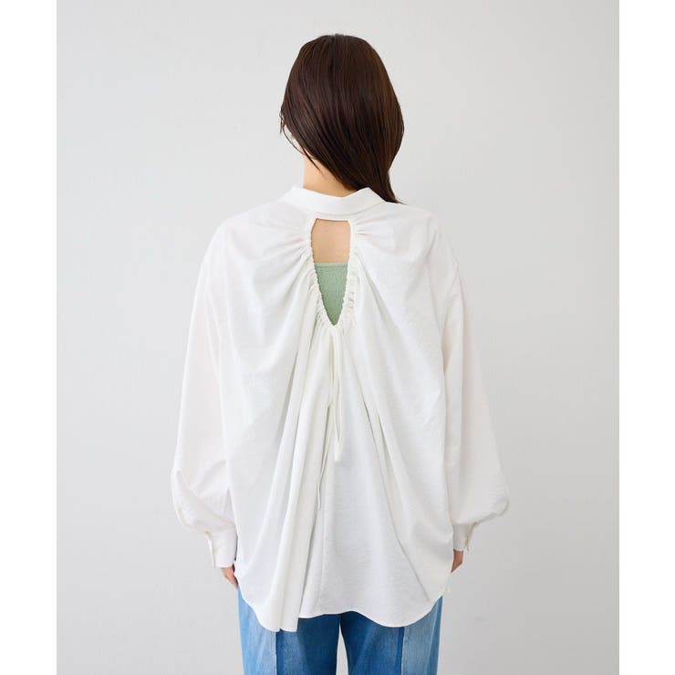 【Kastane】バックギャザーBIGシャツ | PAL GROUP OUTLET | 詳細画像12 