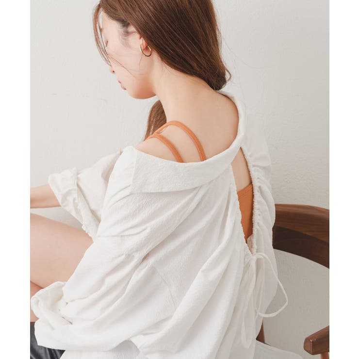 【Kastane】バックギャザーBIGシャツ | PAL GROUP OUTLET | 詳細画像1 