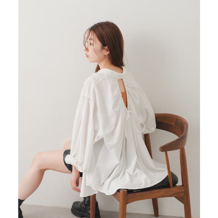 【Kastane】バックギャザーBIGシャツ | PAL GROUP OUTLET | 詳細画像3 