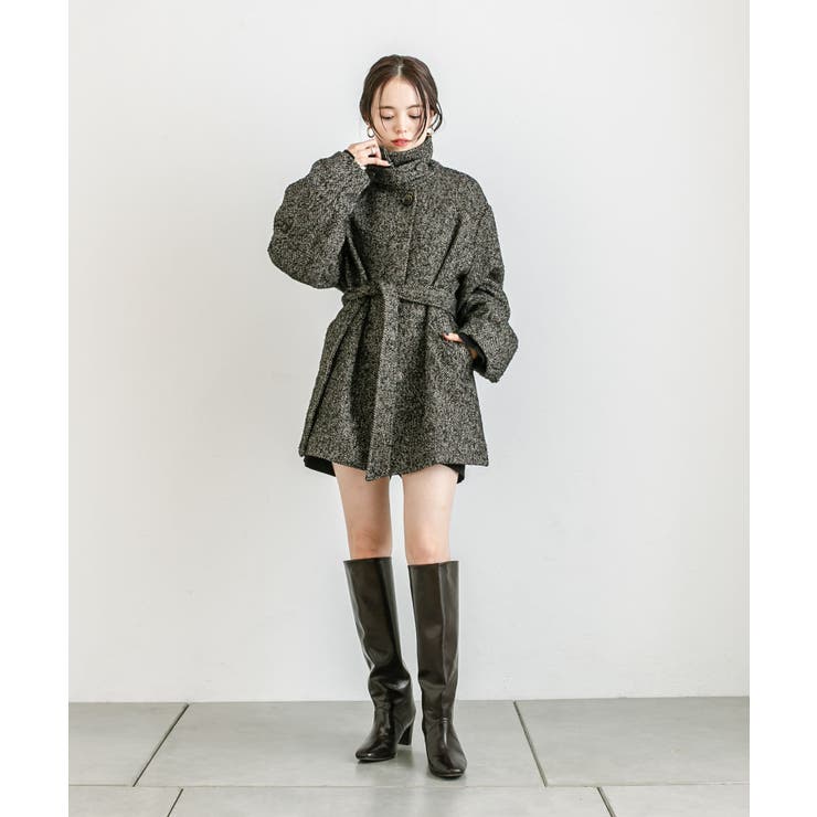 【mystic】ジャガードミドルコート[品番：PALW0003556]｜PAL GROUP  OUTLET（パルグループアウトレット）のレディースファッション通販｜SHOPLIST（ショップリスト）