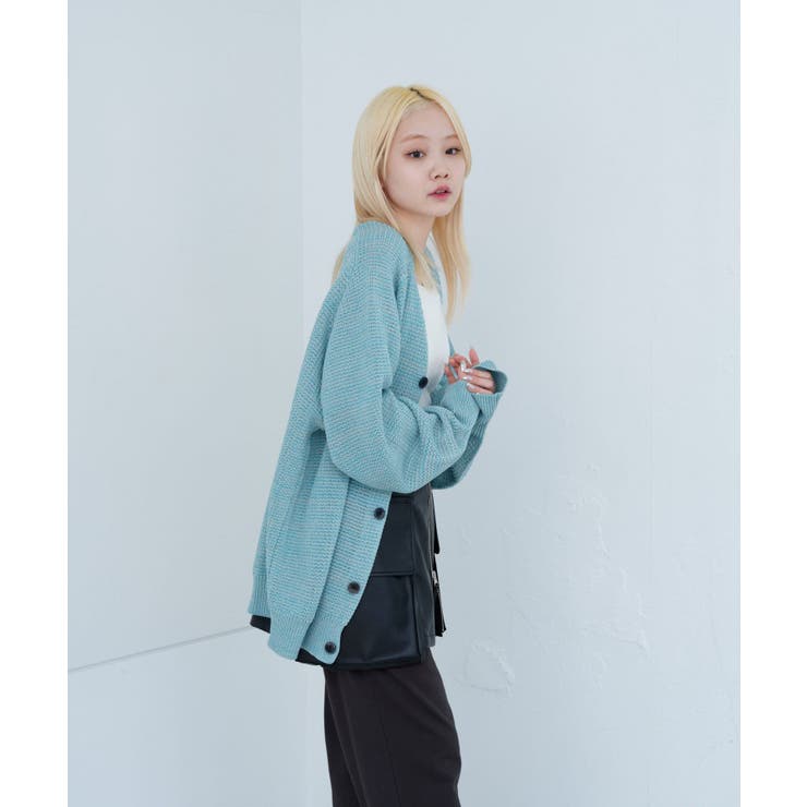 【Kastane】MIX YARN WAFFLE KNIT CARDIGAN | PAL GROUP OUTLET | 詳細画像13 