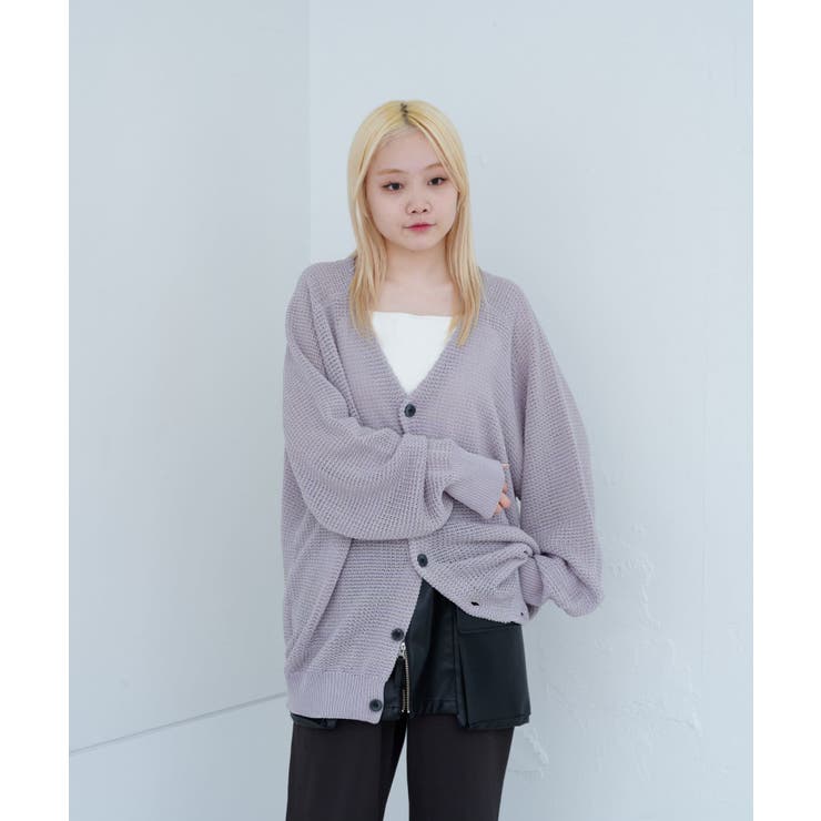 【Kastane】MIX YARN WAFFLE KNIT CARDIGAN | PAL GROUP OUTLET | 詳細画像20 